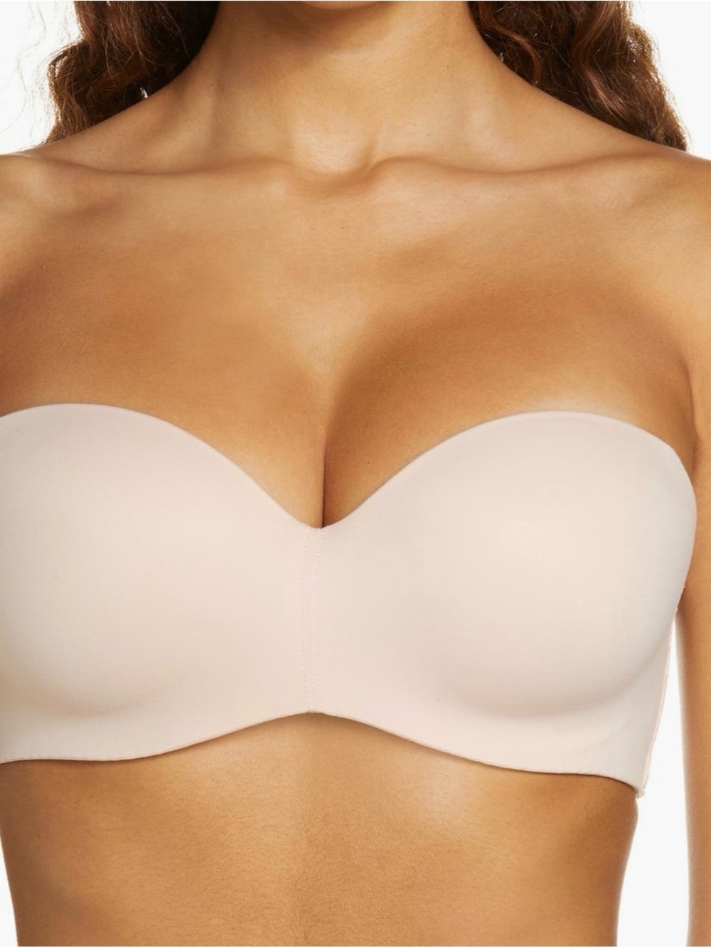 Chantelle Norah padded Strapless Smooth underwire bra in rose